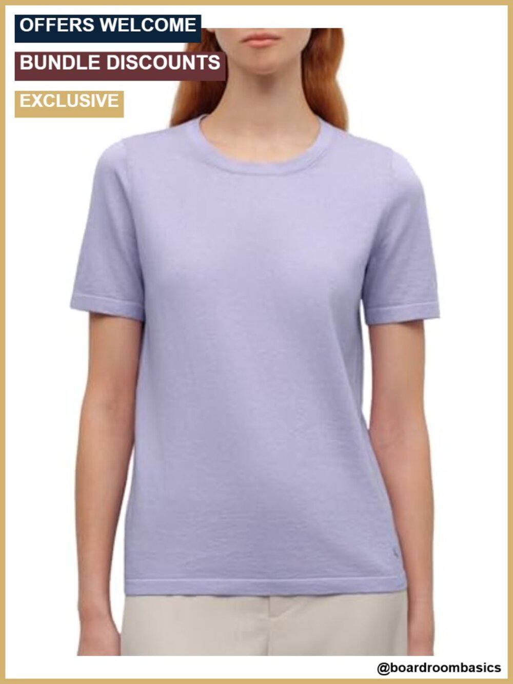Pima Cotton Cashmere Short Sleeve Crew Neck Sweater